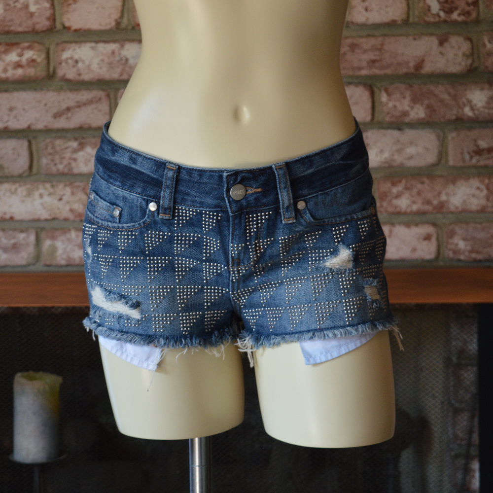 PINK Victoria's Secret Denim Short Shorts Cut offs Western Cowgirl